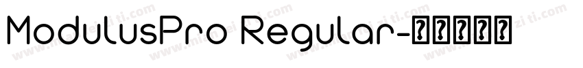 ModulusPro Regular字体转换